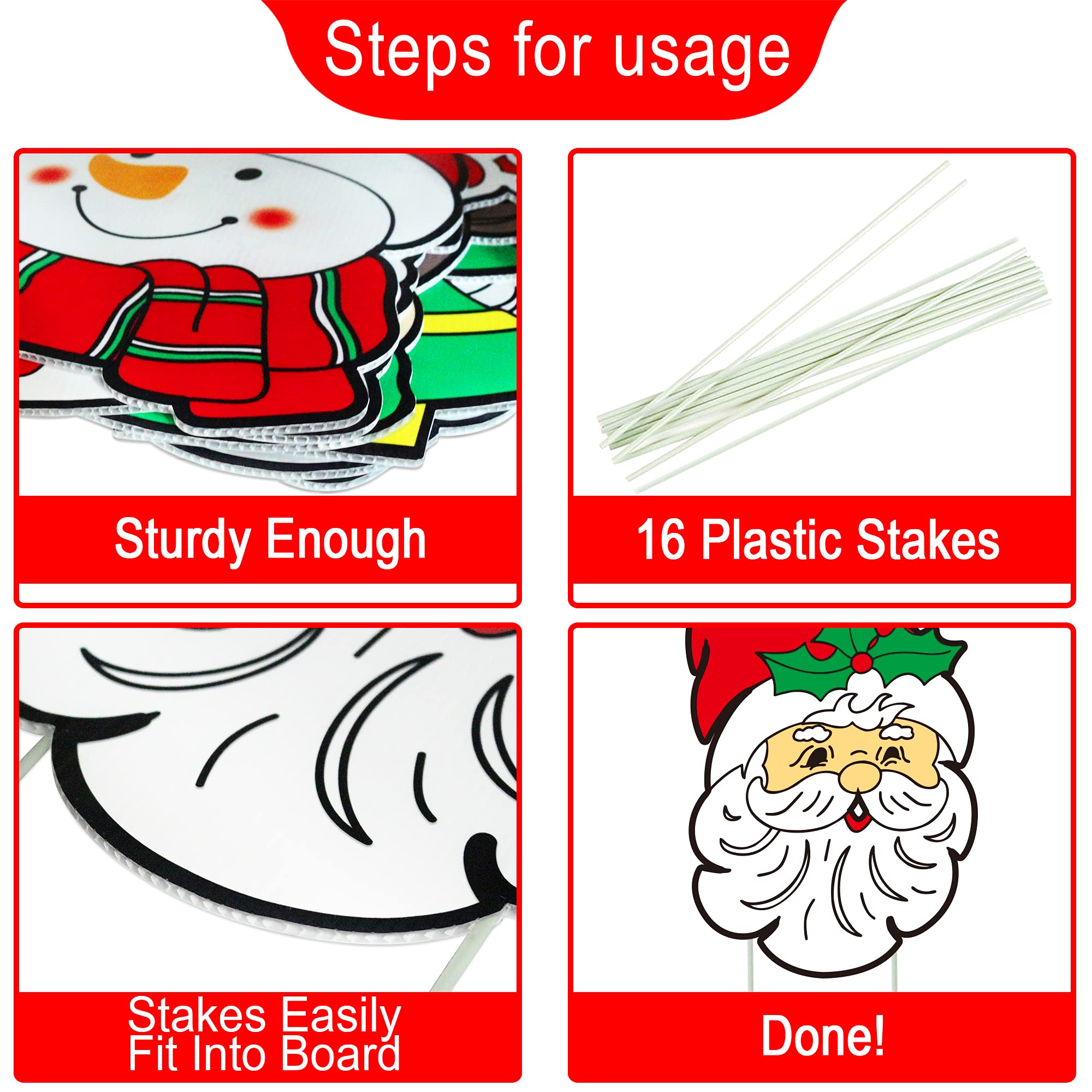 クリスマス デコレーション アウトドア クリスマス ヤードサイン ホリデー装飾 Amazon.co.jp: Mosoan 屋外 クリスマス デコレーション 8ピース